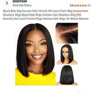 Black Wig made of Human Hair